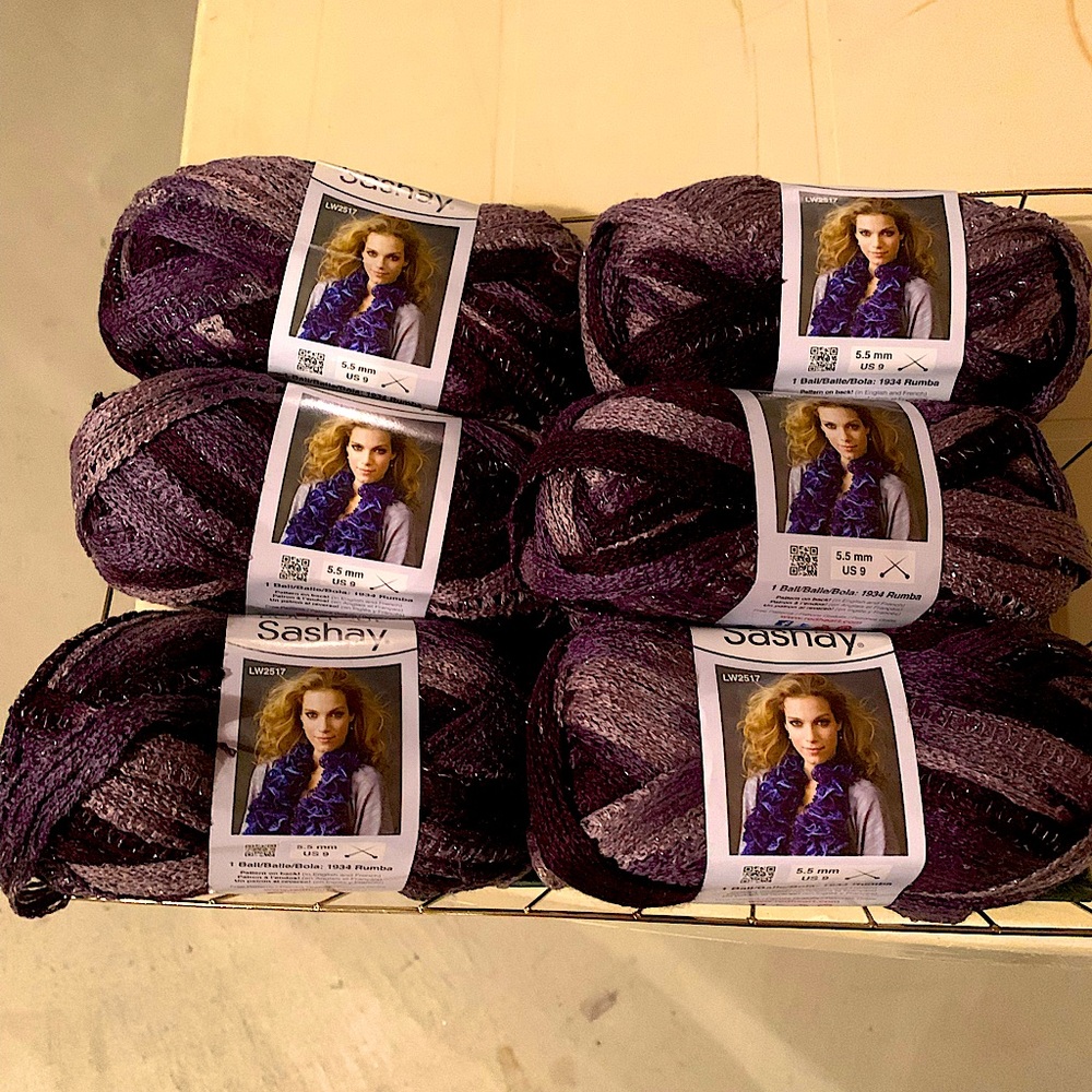 (6) Skeins of Purple Variegated Yarn!